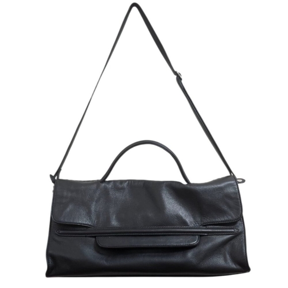 Zanellato Nina Tote Leather Shoulder Bag Satchel Minimalist Zip Compartments - Picture 3 of 16